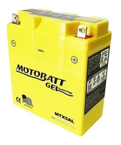Bateria De Gel Motobatt Mtx5al 5,5ah Yamaha Rd350