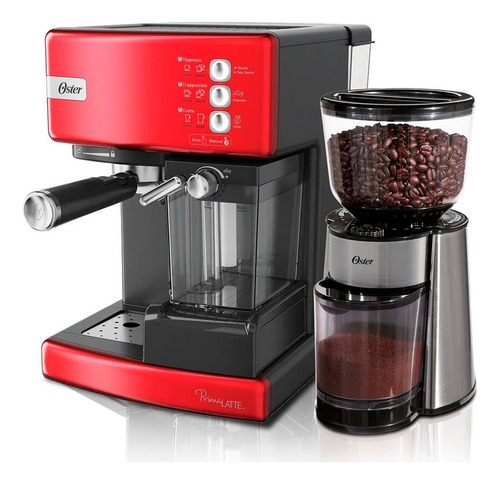 Combo Cafetera Oster Bvstem6603r + Molinillo Bvstbmh23