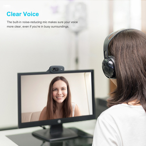 Webcam Pc C270 Para Videochamada 720p E Câmera Logitech