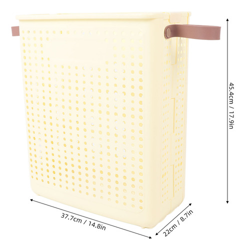 Slim Plastic Laundry Basket Foldable Space Saving