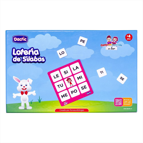 Tarjetas Didácticas Para Niños Silabas Dactic Lotería De Sílabas De 10 Piezas Con Temática Silabas