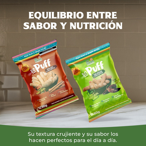 Puffs Pack X12 Snacks Saludables Sin Gluten SinazĂșcar Vegano