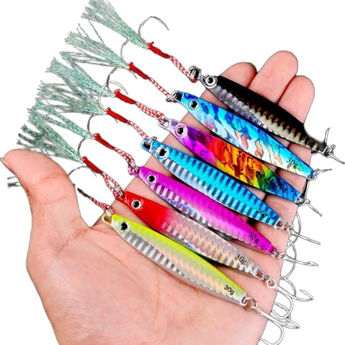 Pack X 5 Chispa Doble Anzuelo Señuelos Pesca 12gr 52mm