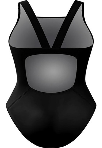Imagen 2 de 6 de Traje De Baño Dama Semiestampados Classic Strap Negro/rosa
