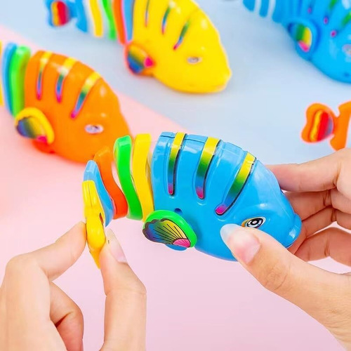 3pcs Mecanismo De Relojería Juguetes Peces De Dibujos