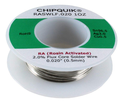 Chip Quik Lf Alambre De Soldadura 96.5/3/0.5 Estano/plata/co