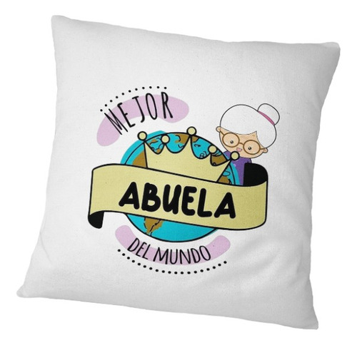 Almohadón Mejor Abuela Abuelo Del Mundo Decorativo