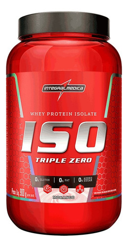 Whey Protein Iso Triple Zero Morango 900g Integralmédica Morango