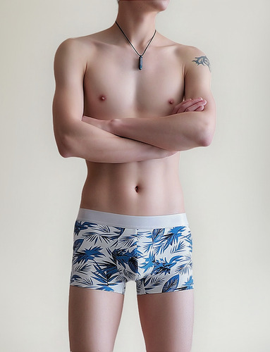 Calzoncillos Tipo Bóxer Para Hombre Con Estampado De Moda