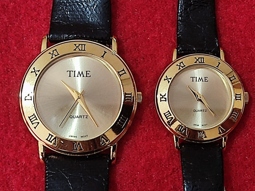 Pareja Relojes, Marca Time, Japan Movt (vintage).