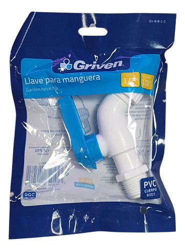 Llave De Chorro Pvc 1/2 Paso Rapido Griven
