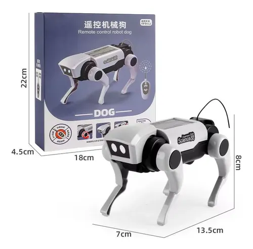 Auvstar Robot Perro RC Con 8 Ruedas Y Control Por Gestos | Giro 360° | Luces LED Y Música | Baterías Recargables Incluidas | Regalo Para Niños De 4 A 10+ Años
