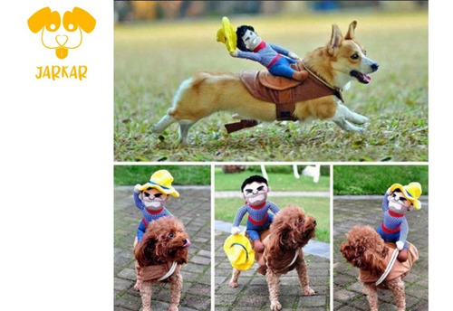 Disfraz Para Perro O Gato Vaquero Jinete Xl