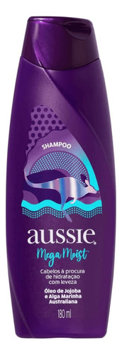 Shampoo Aussie Mega Moist Hidratação Com Leveza 180ml