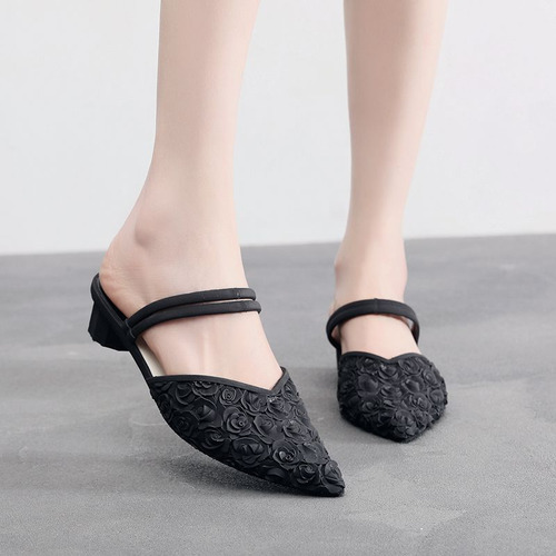 Sandalias Casuales De Tacón Medio Para Mujer, Zapatos De Pla