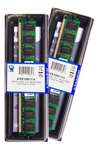 Memória Ram Color Verde 8gb 1 Kingston Kvr16n11/4