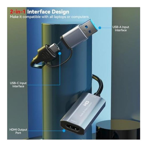 Tarjeta De Captura Hdmi, Dispositivo De Captura De Vídeo Usb