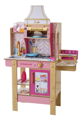 Kidkraft Cocina Con Barbie Cocina De Madera Con Luces, S.