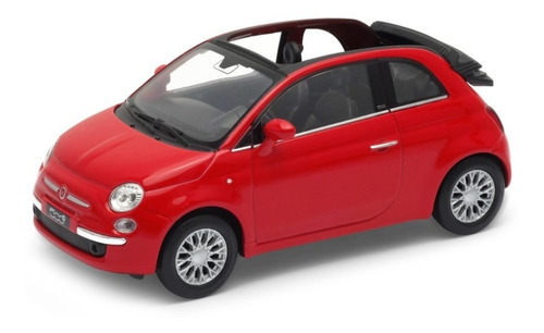 Welly 1:34 2010 Fiat 500c Rojo 43612cw