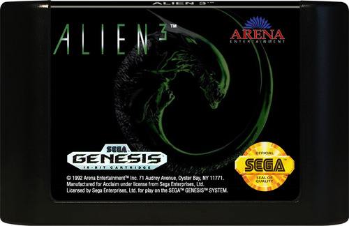 Cartucho Juego Alien 3 Sega Genesis 16 Bits