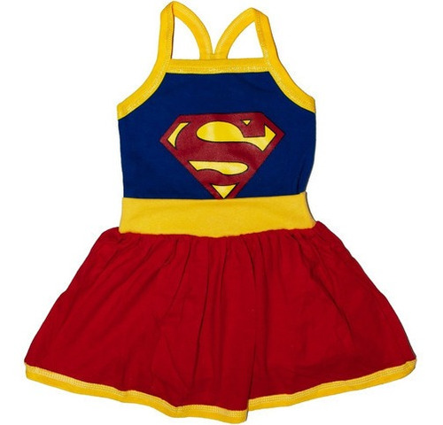 Vestido Infantil Menina Temático Fantasia Maravilha Supergir