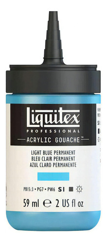 Tinta Guache Acrílica Liquitex 770 Light Blue Permanent 59ml