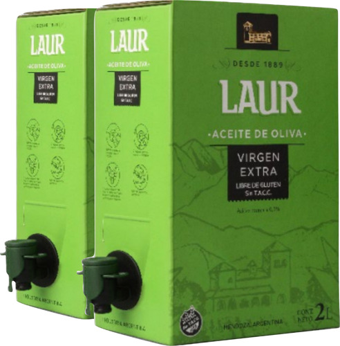 Aceite De Oliva Extra Virgen Laur X 2lts Bag In Box X 2u