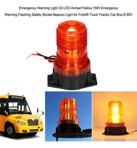 Luz De Advertencia Led Ámbar/amarilla De Advertencia De 30 L