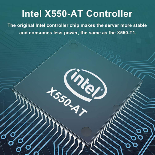 Tarjeta De Red Pci-e 10gb Compatible Para Intel X550-t1, Un