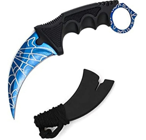 Cuchillo Karambit Tactico Spider Azul