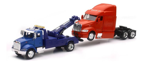 Peterbilt Modelo 335 Tomar Truck Blue Model 387 Cab Rojo 1/4