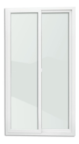 Porta Correr Pvc Itec 2f.210 X 120 V.liso Temperado Brimak Cor Branco