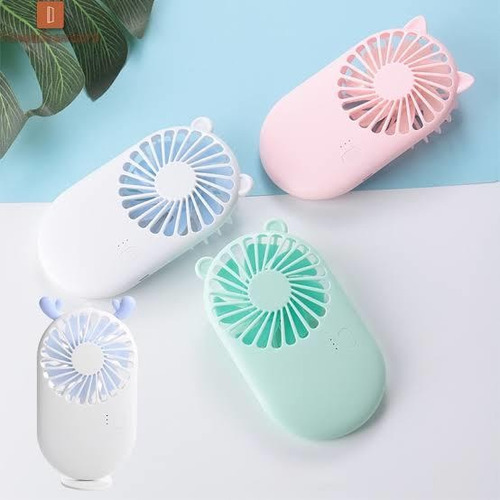 Imagen 2 de 3 de Mini Ventilador De Mano, Cartera Y Escritorio Recargable Usb