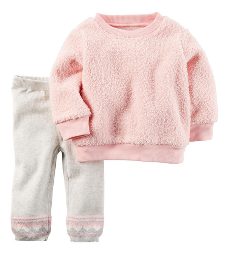 Carters Baby-girls 2 Pc Sets 127g226, Rosado (pink Sherpa)