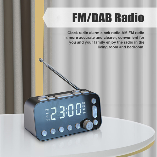 Com O Rádio-relógio Fm/dab Dual Usb Radio De Grande Volume