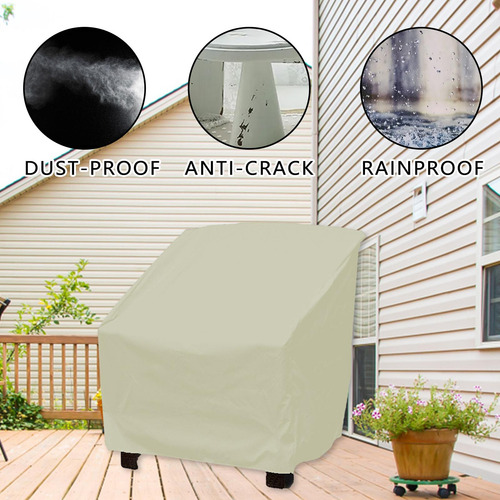 Cubiertas Para Sillas De Patio Cubierta Impermeable Beige M