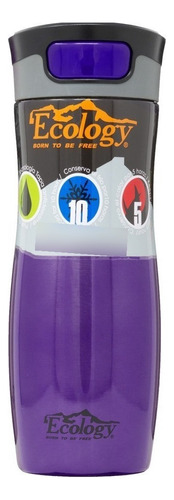 Vaso térmico Ecology Pinguino Real color morado 475mL