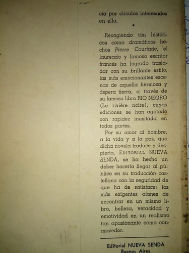 Libro Río Negro Pierre Courtade Intonso
