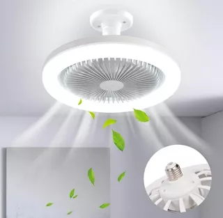 Ventilador & Foco Led 2 En 1 Multifuncion Con Giro 180°