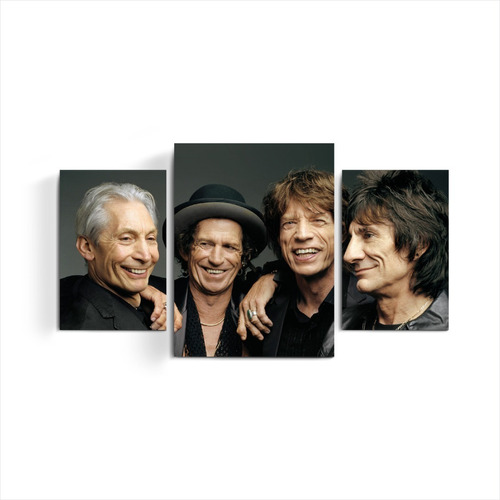 Cuadro Triptico Rolling Stones Jagger Richards Watts Wood +