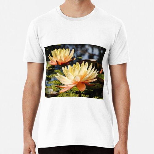 Remera Doble Flor De Lotua Amarilla Algodon Premium