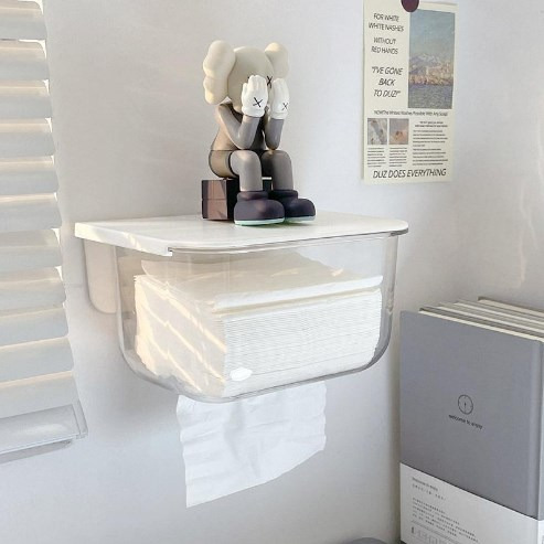 Soporte Adhesivo Para Pañuelos De Papel Higiénico Transparen