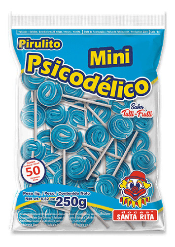 Kit 4 Pacote De Pirulito Psicodélico Festa C/50 Unidades