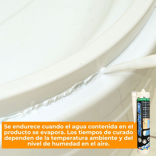 Sellador Acrílico Pintable Blanco Mapei Mapeflex Ac3 X4u