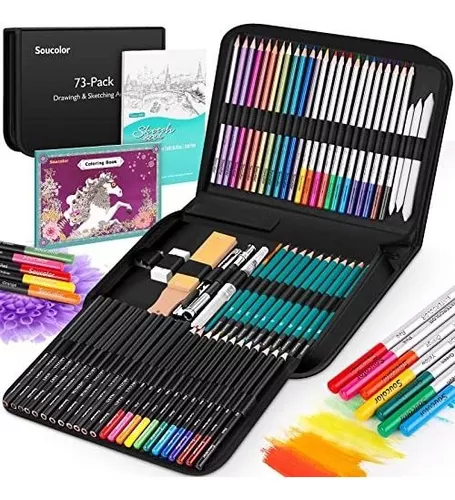 Kit De Arte Para Dibujar, Juego De Lapices De Dibujo Con Cre