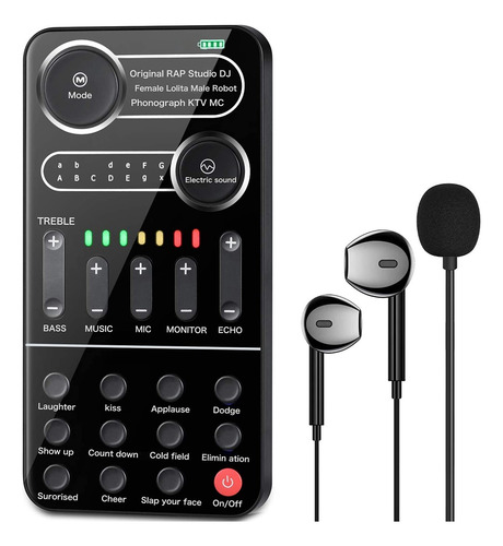 Cambiador De Voz Portátil Con Múltiples Efectos De Audio Y
