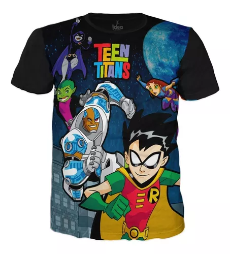  Teen Titans Go Characters and Logo Camiseta azul real para niño,  Azul : Ropa, Zapatos y Joyería