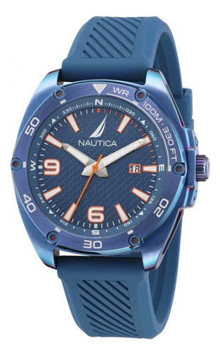 Reloj Hombre Nautica Tin Can Bay Navy Silicona Naptcf201