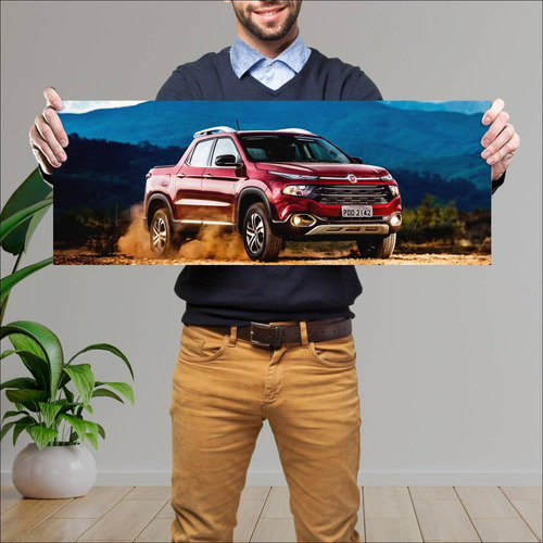 Cuadro 30x80cm Auto 2016 Fiat Toro Volcano Auto 118