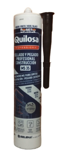 Polimero Sellador Sintex Ms 35 Multiuso Negro Quilosa 280ml